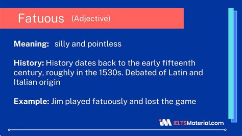FATUOUS .